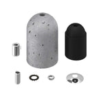 Kit Lampenfassung E27 aus Beton – Heller Beton – Ansicht 2