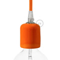 Lampenfassungen-Set E27 aus Keramik - Orange