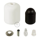 Kit Lampenfassungen E27 aus Keramik – Weiß – Ansicht 2