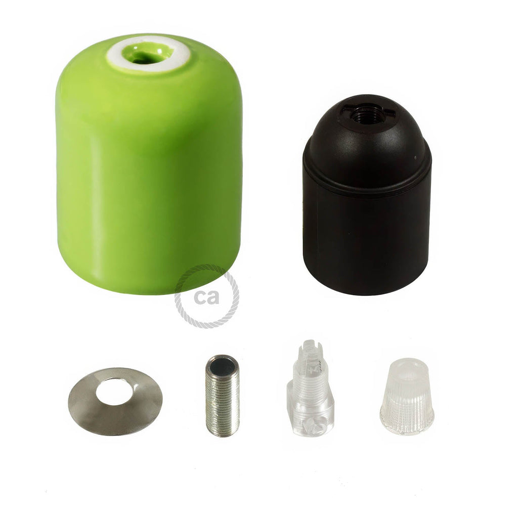 E27-Fassungs-Kit aus Keramik – Pistaziengrün – Ansicht 2