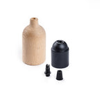 Kit E27-Lampenfassung aus Holz mit verdeckter Zugentlastung – Natur – Ansicht 2