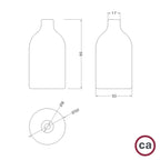 Kit E27-Lampenfassung aus Holz mit verdeckter Zugentlastung – Natur – Ansicht 4