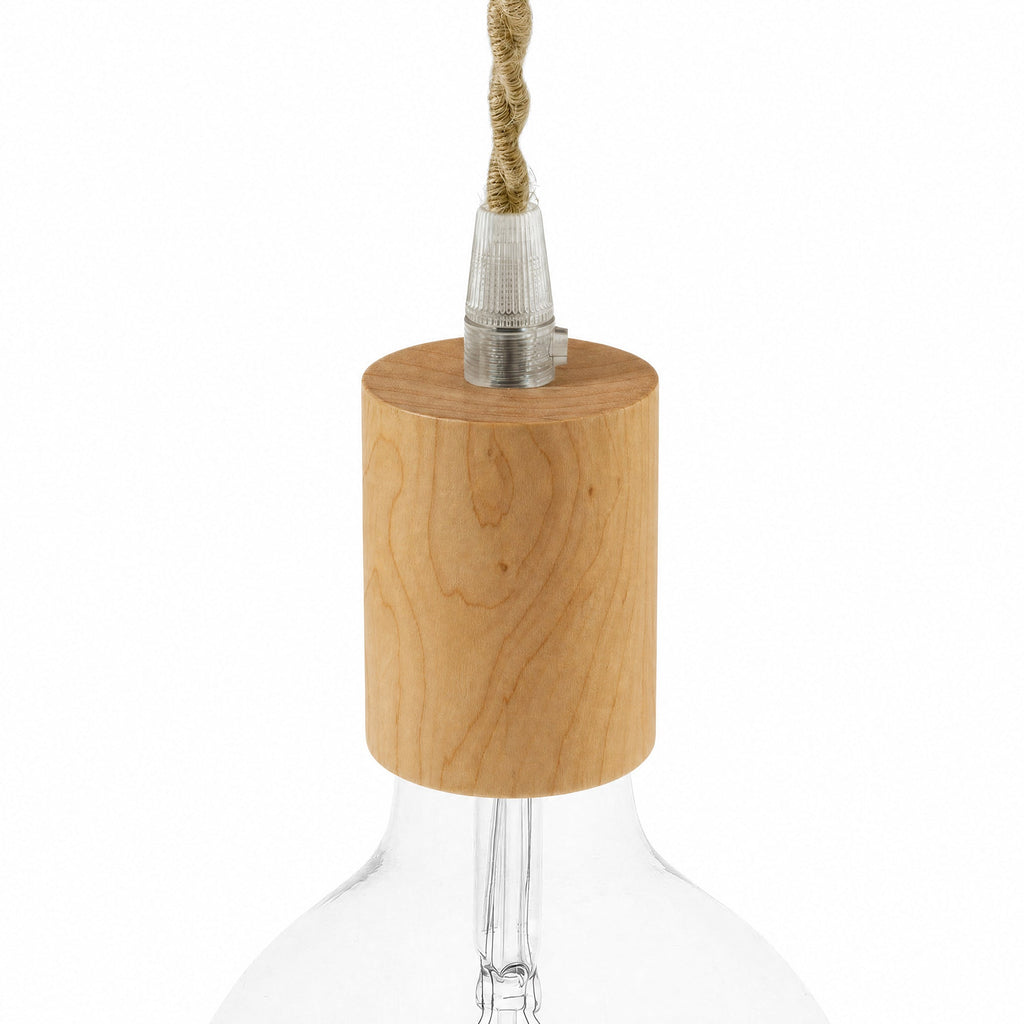Kit Lampenfassungen E27 aus Holz - Erle