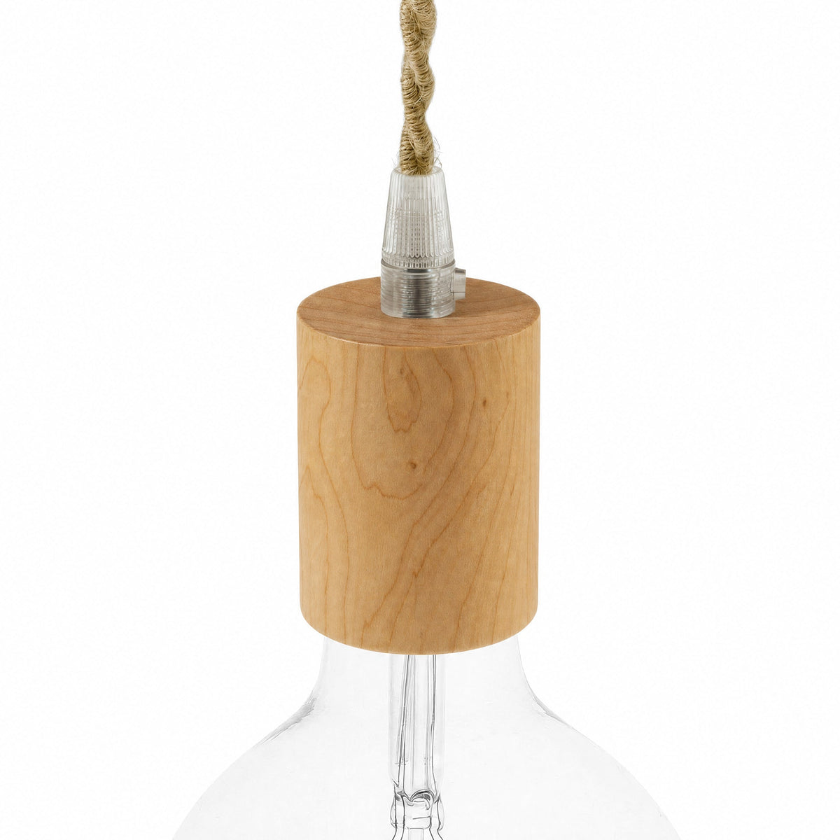 Kit Lampenfassungen E27 aus Holz - Erle