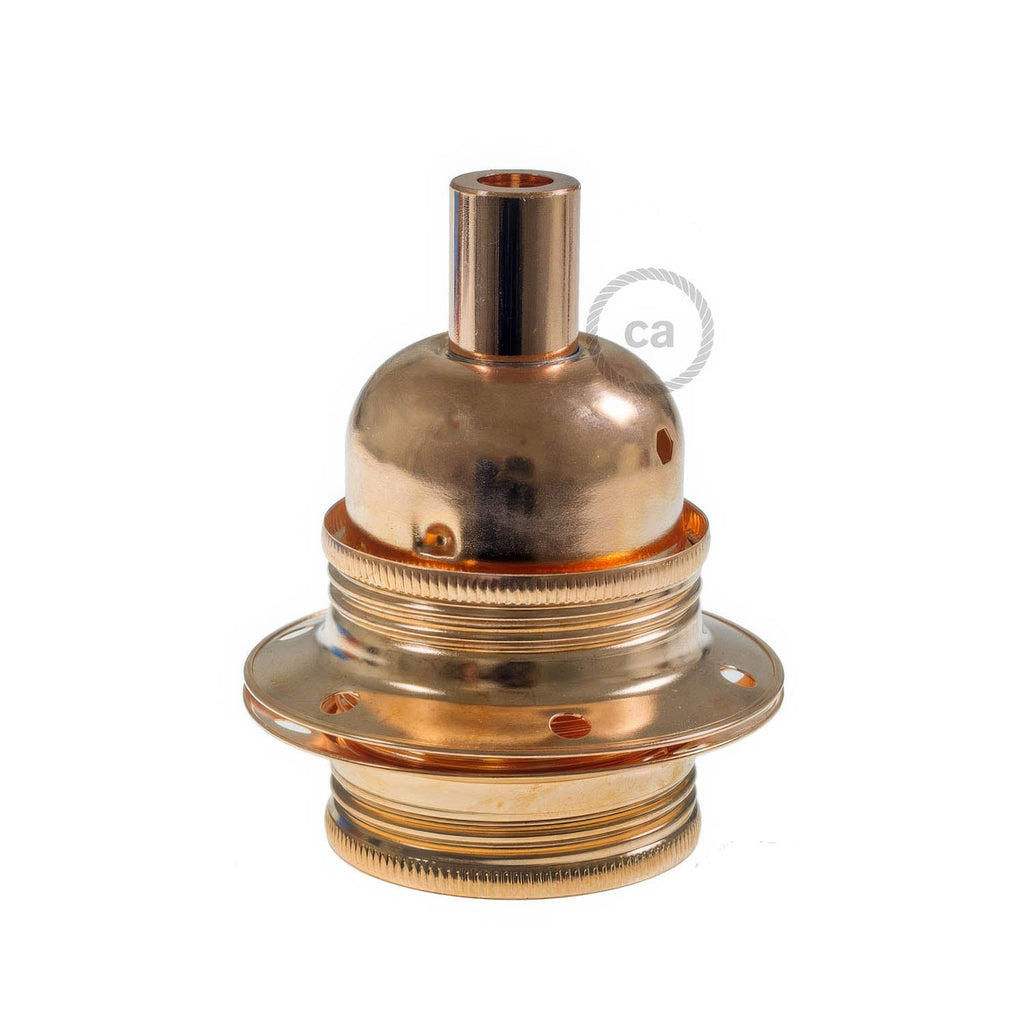 E27-Lampenfassungs-Kit aus Metall mit Doppelring für Lampenschirm – Kupfer – Ansicht 6
