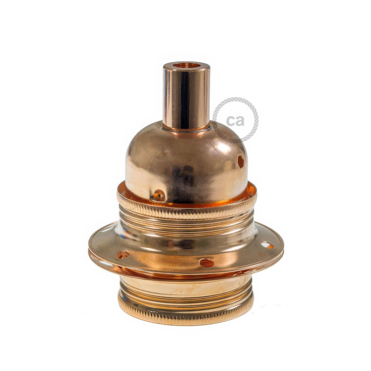 E27-Lampenfassungs-Kit aus Metall mit Doppelring für Lampenschirm – Kupfer – Ansicht 6