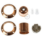 E27-Lampenfassungs-Kit aus Metall mit Doppelring für Lampenschirm – Kupfer – Ansicht 2
