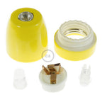 Kit Lampenfassung E27 aus Porzellan – Gelb – Ansicht 2