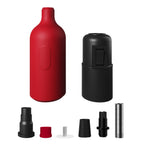 E27 Lampenfassung-Kit aus Silikon mit verstecktem Schalter und Kabelzugentlastung – Rot – Ansicht 2