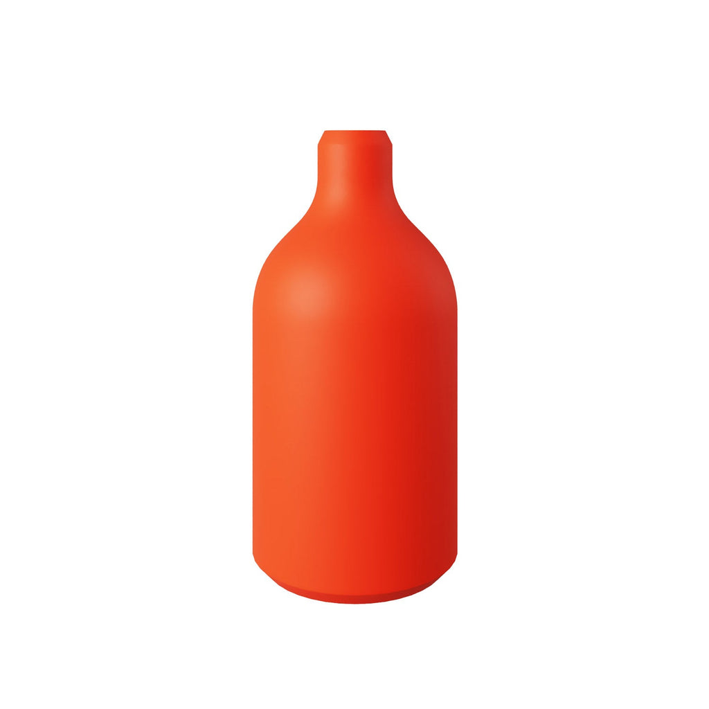 E27 Lampenfassungs-Set aus Silikon mit verstecktem Kabelklemmstück – Orange – Ansicht 3