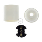 E27 Lampenfassung-Set aus Thermoplast - Weiß – Ansicht 2