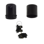 Kit Lampenfassungen E27 aus Thermoplast mit Schalter - Schwarz – Ansicht 2