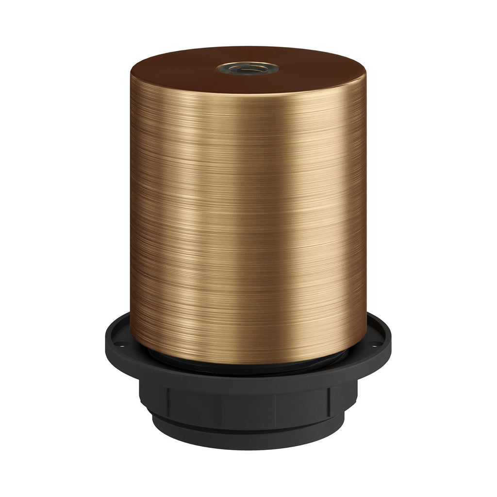 E27-Fassungs-Kit, halbgewindet aus Metall mit verdeckter Zugentlastung – Satin-Bronze – Ansicht 4