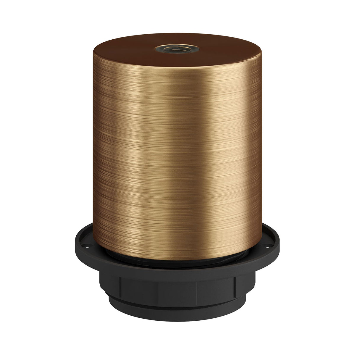 E27-Fassungs-Kit, halbgewindet aus Metall mit verdeckter Zugentlastung – Satin-Bronze – Ansicht 4