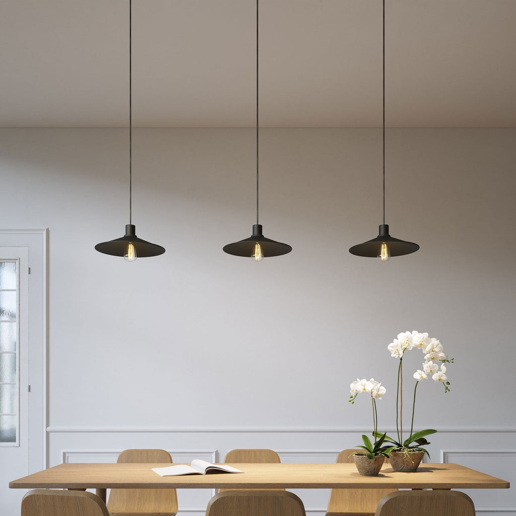 E27 Lampenfassung-Kit, halbgewindet, aus Metall mit versteckter Kabelklemme – Schwarz – Ansicht 3
