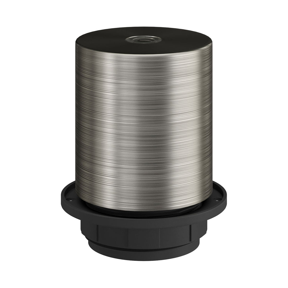 Halbgewindetes E27-Lampenfassungs-Kit aus Metall mit verdecktem Kabelstopper – Satiniertes Titan – Ansicht 4