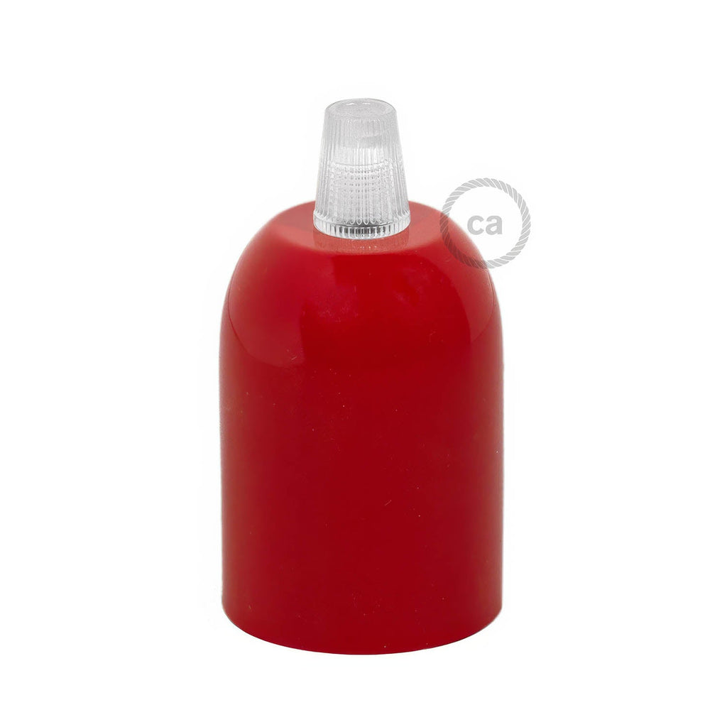 E27 Halbschalen-Fassungs-Kit aus Metall – Rot – Ansicht 3