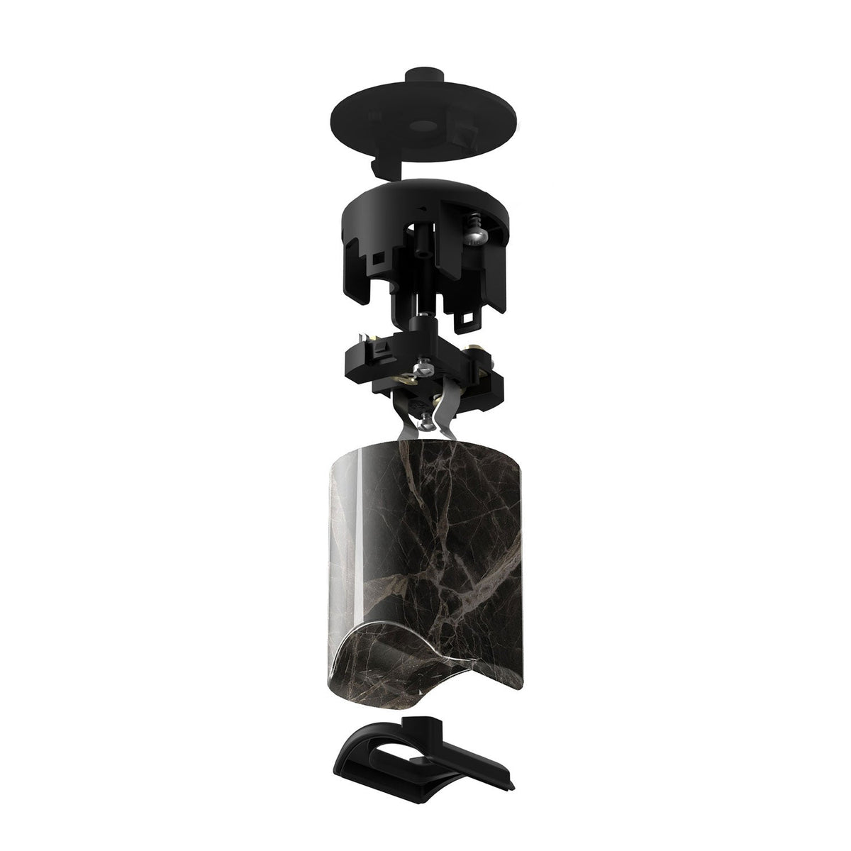 Kit Lampenfassungen esse14 für Pendelleuchten mit S14d-Fassung - Effekt Brown Marble – Ansicht 2