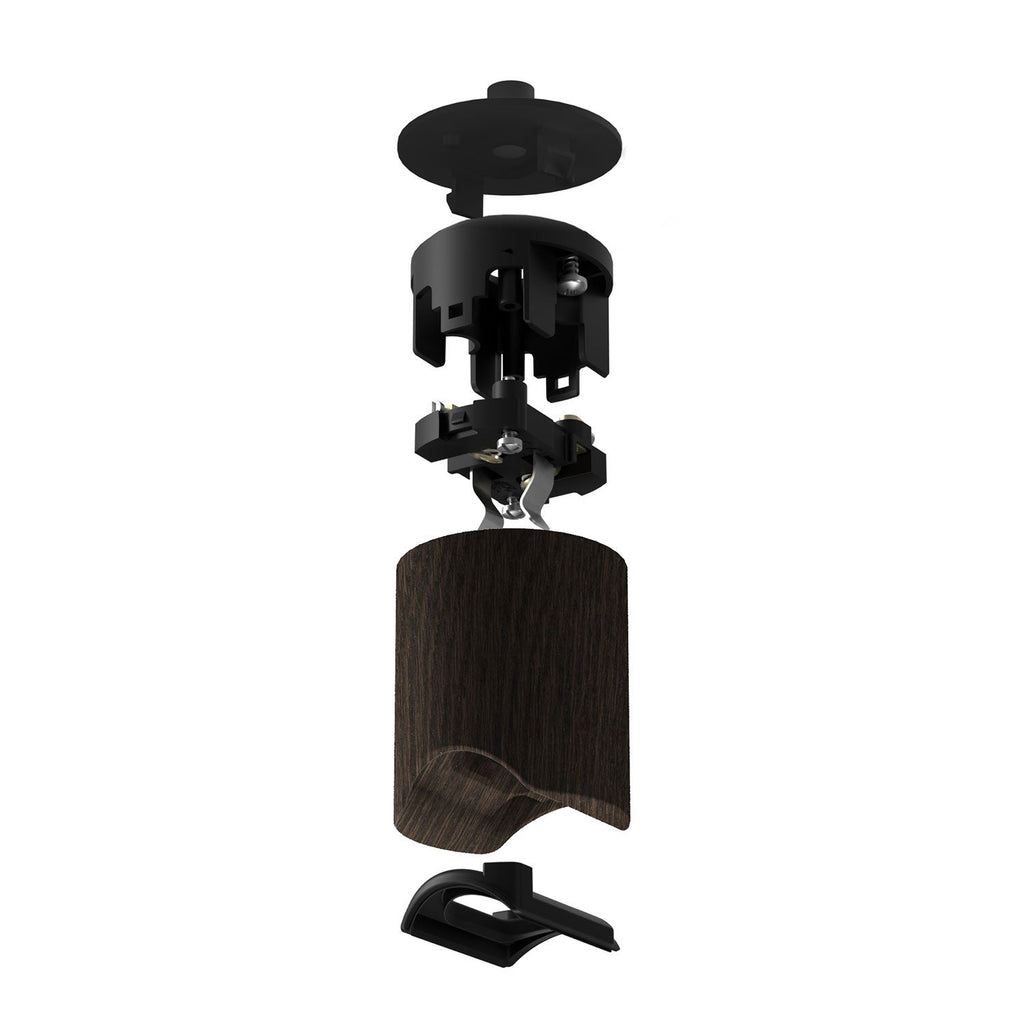 Esse14-Fassungskit für Pendelleuchten mit S14d-Fassung – Wengé-Optik – Ansicht 2