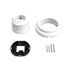 Wand-Schuko-Steckdosen-Set mit Porzellan-Basis – Weiß – Ansicht 3