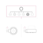Wand-Schuko-Steckdosen-Set für Creative-Tubes aus Porzellan – Schwarz – Ansicht 7