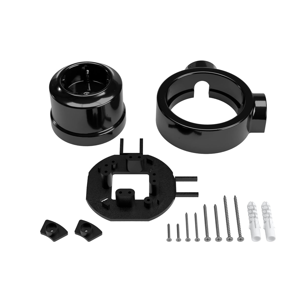 Wand-Schuko-Steckdosen-Set für Creative-Tubes aus Porzellan – Schwarz – Ansicht 10