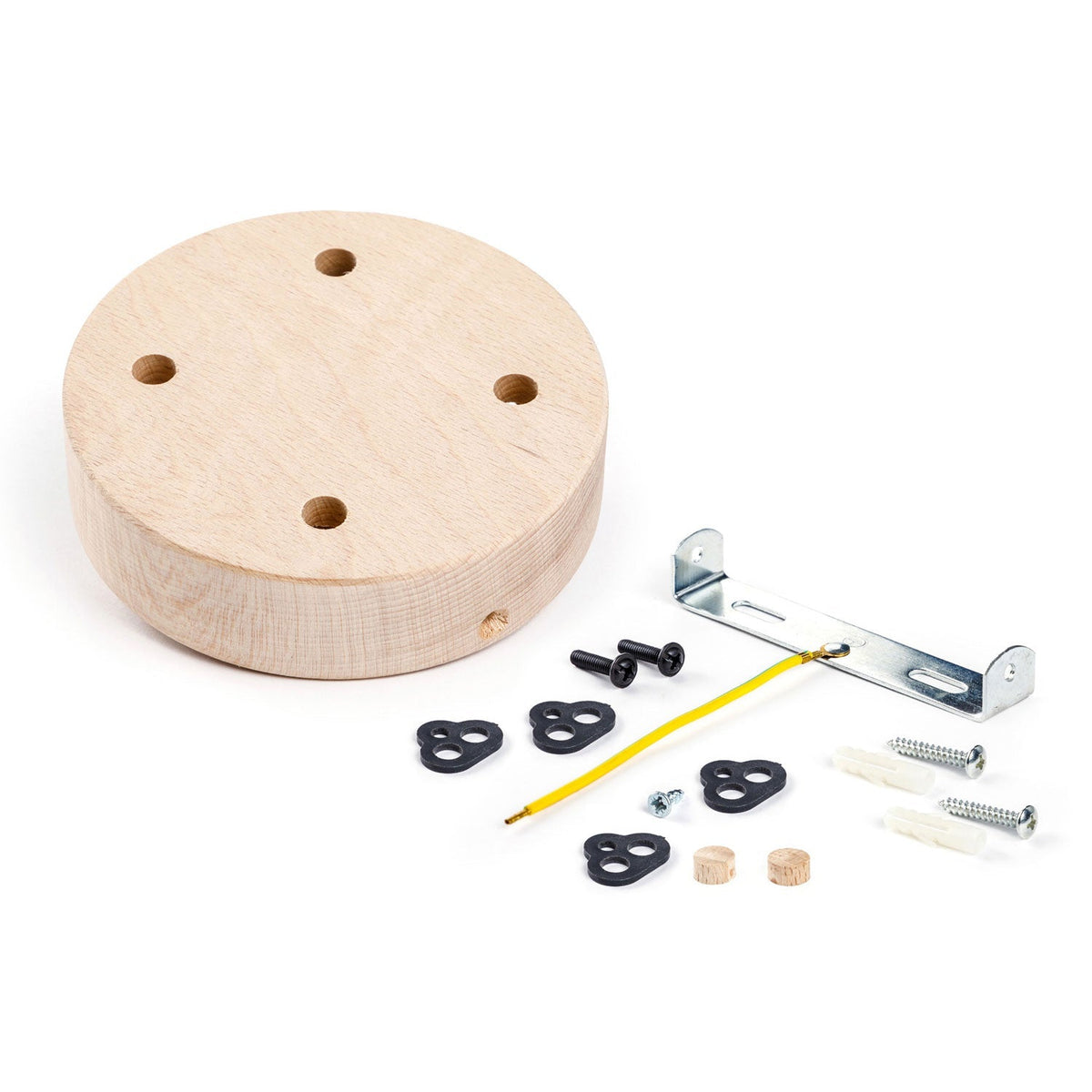 Zylinderförmiges Holzbaldachin-Kit mit 4 Löchern – Natur – Ansicht 3