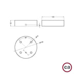 Zylinderförmiges Holzbaldachin-Kit mit 4 Löchern – Natur – Ansicht 5