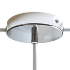 Zylindrisches Baldachin-Set aus Metall mit 1 mittigem und 2 seitlichen Öffnungen - Chrom – Ansicht 6