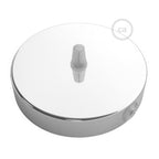 Zylindrisches Baldachin-Set aus Metall mit 1 mittigem und 2 seitlichen Öffnungen - Chrom – Ansicht 2