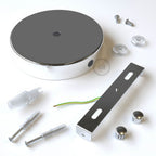 Zylindrisches Baldachin-Set aus Metall mit 1 mittigem und 2 seitlichen Öffnungen - Chrom – Ansicht 3