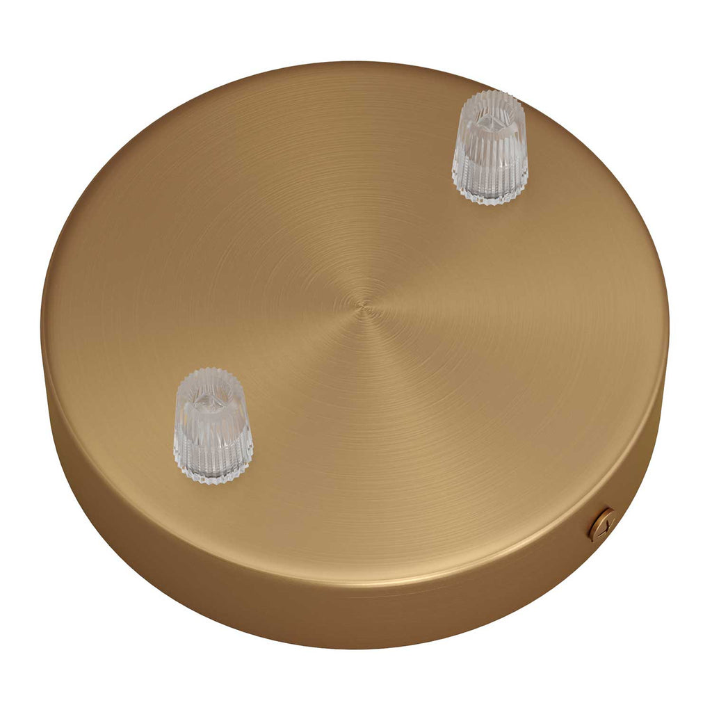Set für zylindrischen Baldachin aus Metall mit 2 Löchern – Satinbronze – Ansicht 2