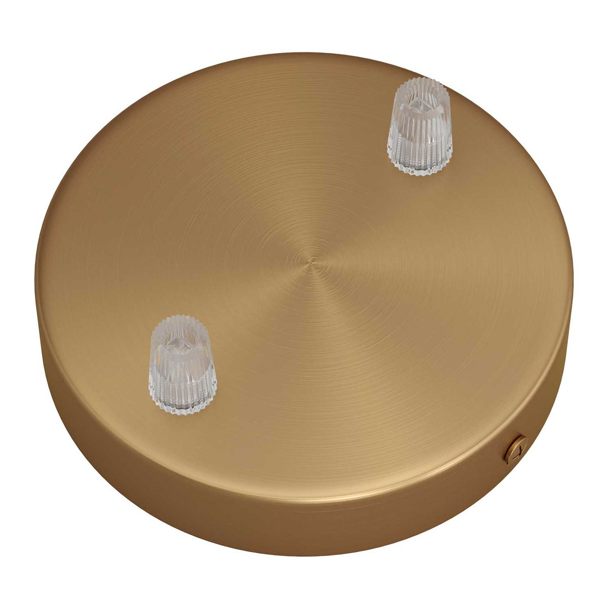 Set für zylindrischen Baldachin aus Metall mit 2 Löchern – Satinbronze – Ansicht 2