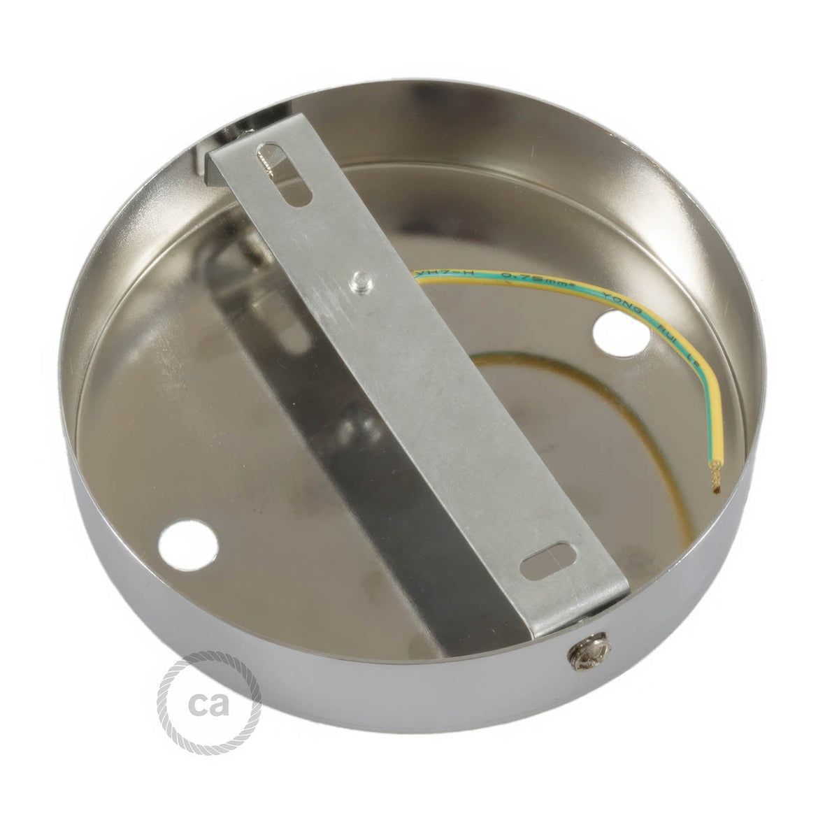 Baldachin-Kit, zylindrisch aus Metall mit 2 Löchern – Chrom – Ansicht 4