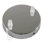 Baldachin-Kit, zylindrisch aus Metall mit 2 Löchern – Chrom – Ansicht 2
