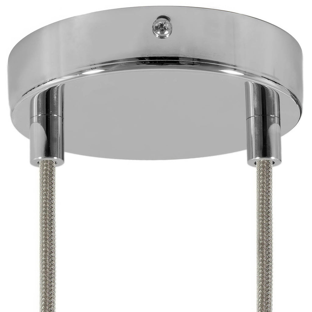 Baldachin-Kit, zylindrisch aus Metall mit 2 Löchern – Chrom – Ansicht 6