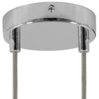 Baldachin-Kit, zylindrisch aus Metall mit 2 Löchern – Chrom – Ansicht 6
