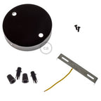 Zylindrischer Metallbaldachin-Kit mit 2 Löchern – Perlschwarz – Ansicht 3