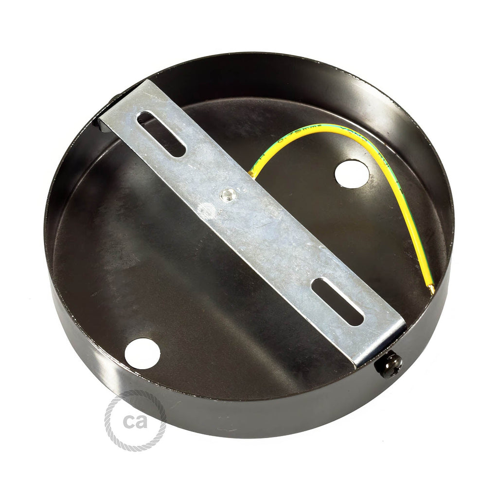 Zylindrischer Metallbaldachin-Kit mit 2 Löchern – Perlschwarz – Ansicht 4