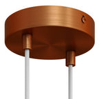 Zylindrisches Metall-Baldachin-Kit mit 2 Öffnungen – Satin-Kupfer – Ansicht 6