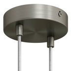 Kit zylindrischer Lampenbaldachin aus Metall mit 2 Öffnungen - Satin-Titan – Ansicht 6