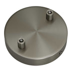 Kit zylindrischer Lampenbaldachin aus Metall mit 2 Öffnungen - Satin-Titan – Ansicht 7