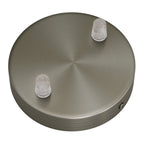 Kit zylindrischer Lampenbaldachin aus Metall mit 2 Öffnungen - Satin-Titan – Ansicht 2