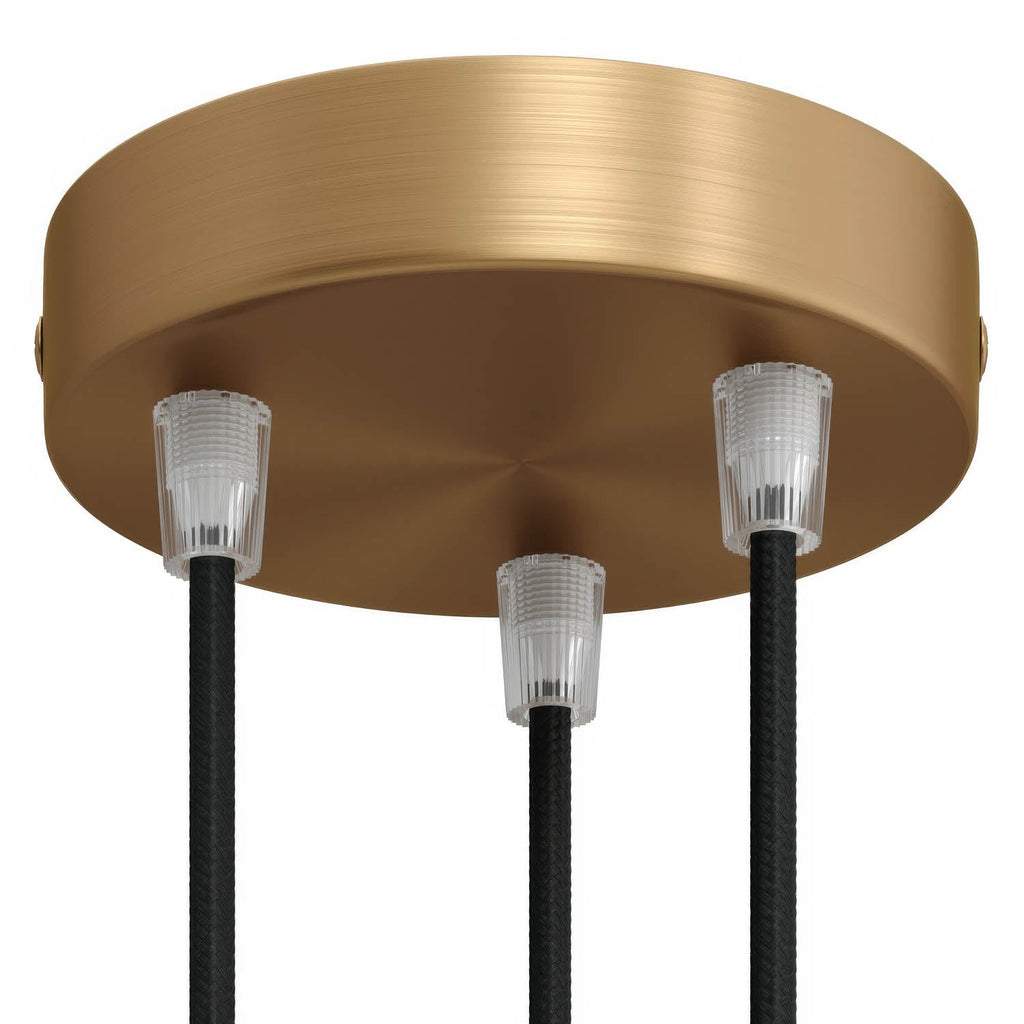 Zylindrisches Baldachin-Kit aus Metall mit 3 Löchern – Gebürstetes Bronze