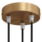 Zylindrisches Baldachin-Kit aus Metall mit 3 Löchern – Gebürstetes Bronze