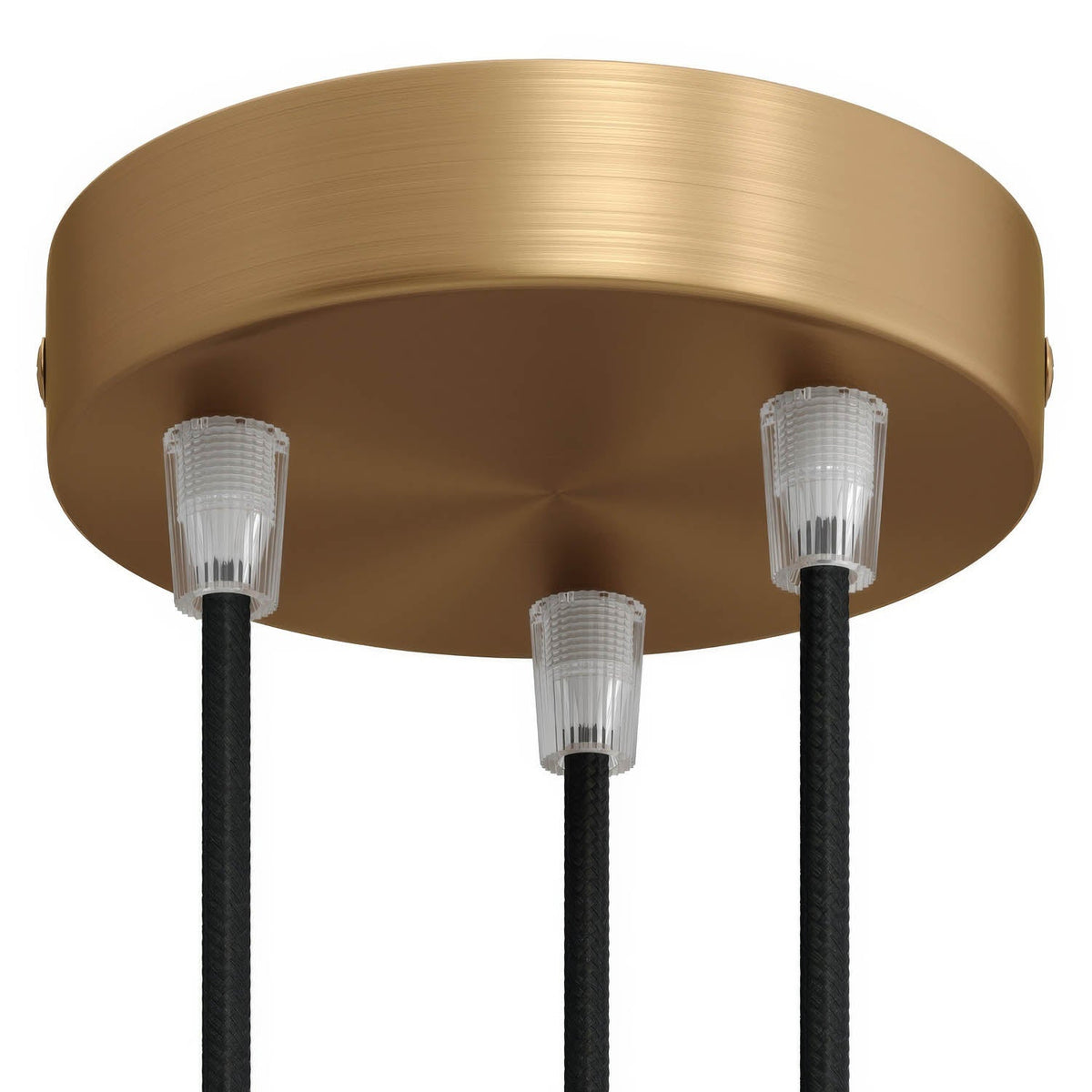 Zylindrisches Baldachin-Kit aus Metall mit 3 Löchern – Gebürstetes Bronze
