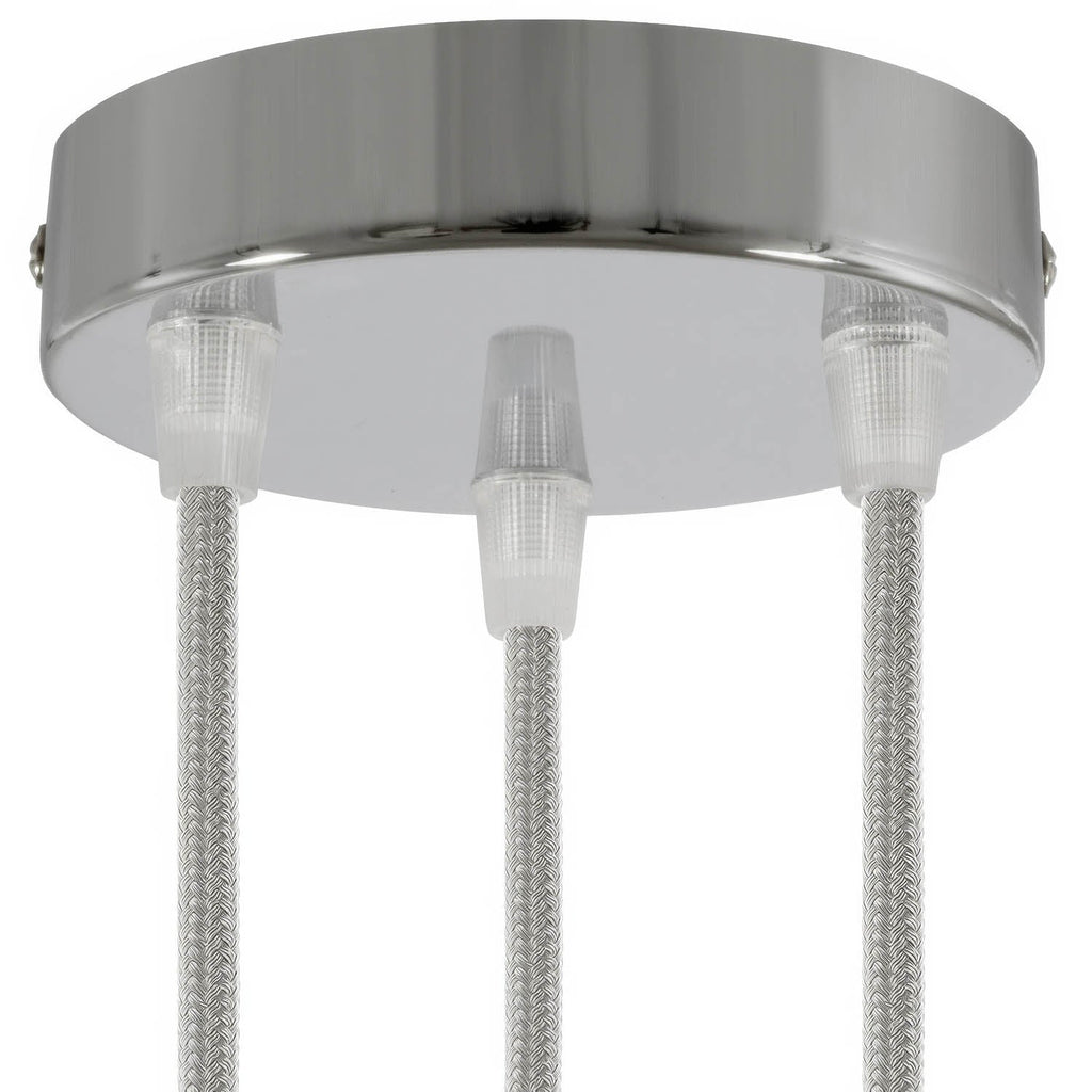 Kit Metall-Zylinderbaldachin mit 3 Löchern – Chrom