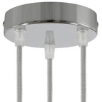 Kit Metall-Zylinderbaldachin mit 3 Löchern – Chrom