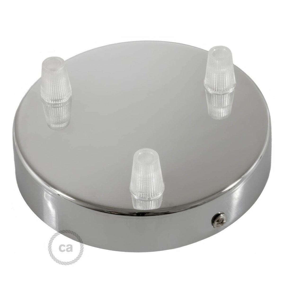 Kit Metall-Zylinderbaldachin mit 3 Löchern – Chrom – Ansicht 2