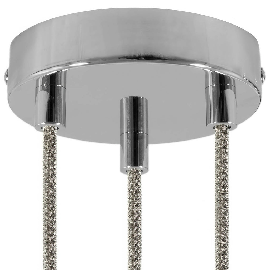 Kit Metall-Zylinderbaldachin mit 3 Löchern – Chrom – Ansicht 6